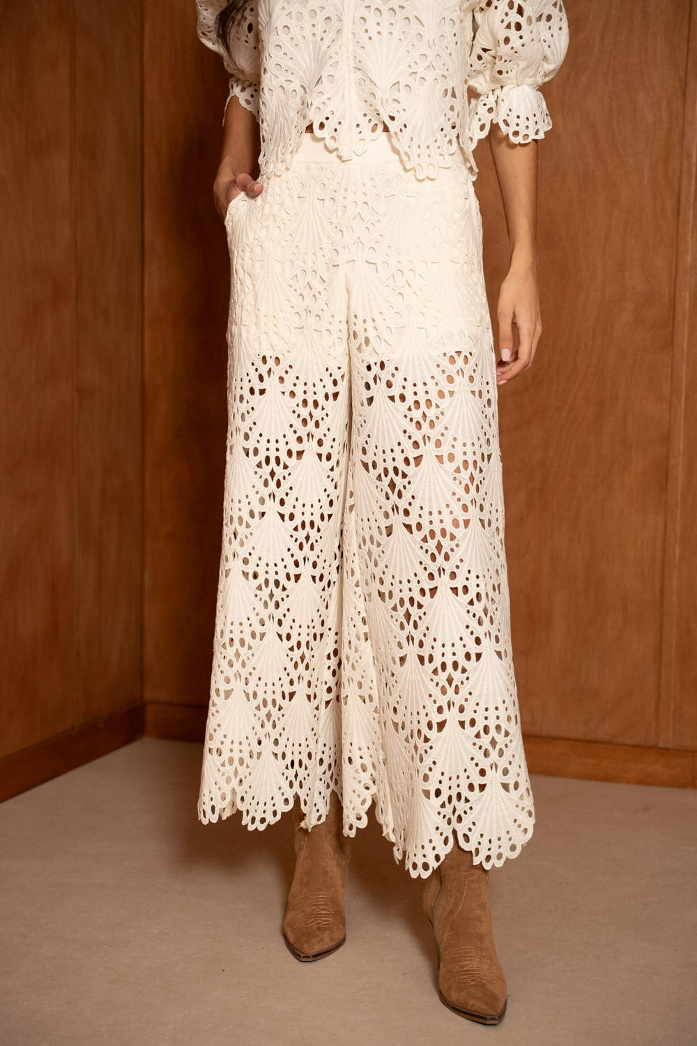 Selena Guipure Lace Pants