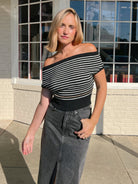 Klesis | Striped Off Shoulder Top | Sweetest Stitch Boutique