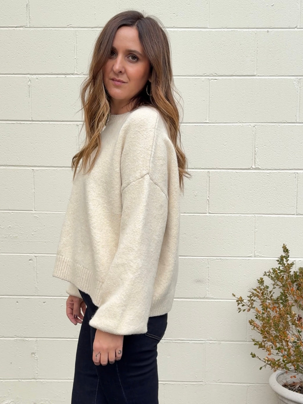 Crescent | Rosalia Balloon Sleeve Sweater | Sweetest Stitch Boutique