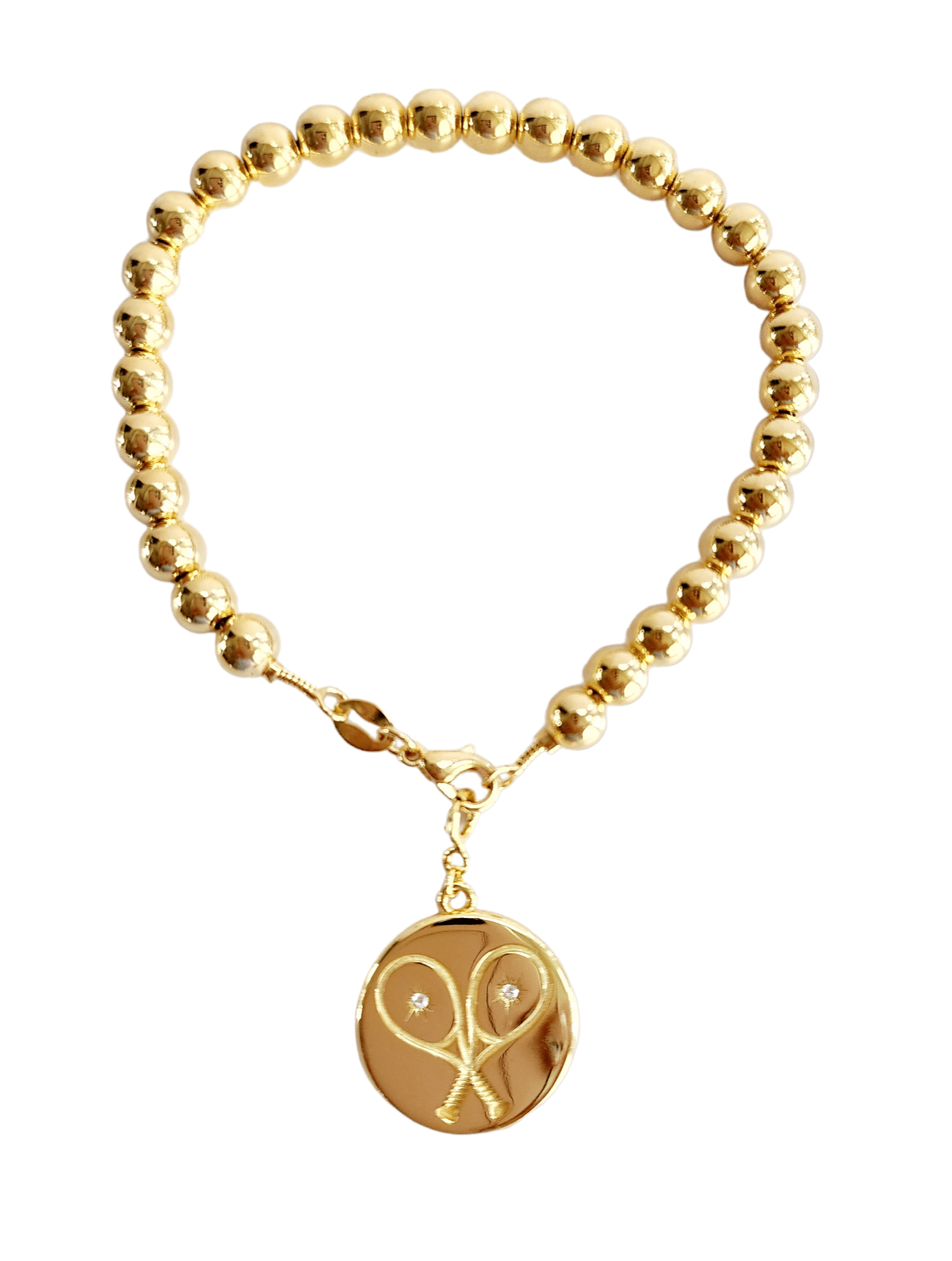 LoveMatch Tennis Love Grande Gold Ball Bracelet