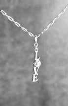 LoveMatch Tennis LOVE Pendant Necklace Silver