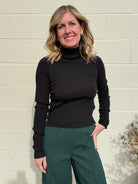 Crescent | Jacqueline Open Back Turtleneck Top | Sweetest Stitch