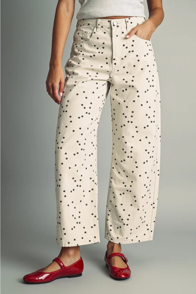 Miou Muse | Robyn Polka Dot Barrel Pants | Sweetest Stitch Boutique 