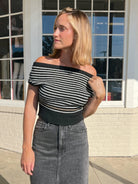 Klesis | Striped Off Shoulder Top | Sweetest Stitch Boutique