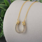 Saints Feeling Lucky Gold Horseshoe Necklace