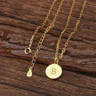 Saints Dainty Fancy B Initial Pendant Necklace