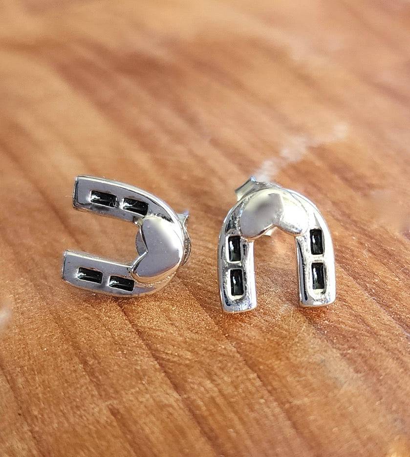 Saints and Saviors Horseshoe Silver Stud earrings