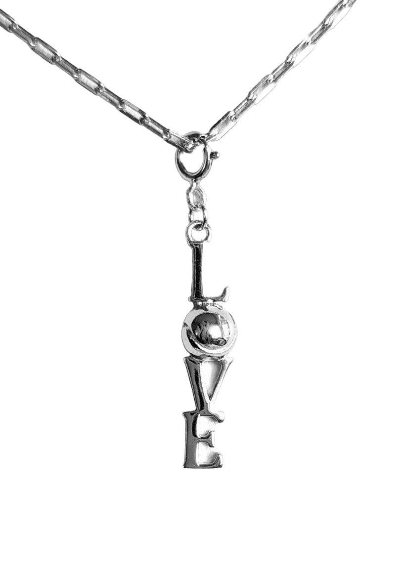 LoveMatch Tennis LOVE Pendant Necklace Silver