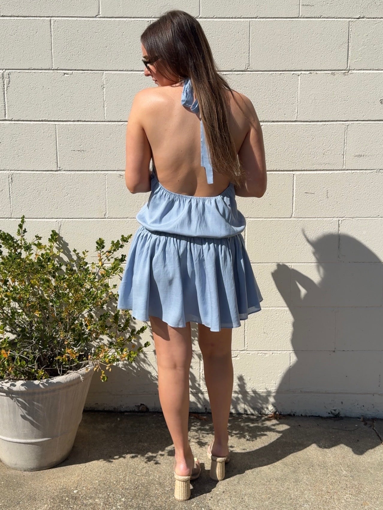 NIA | Ashlyn Halter Drop Waist Mini Dress | Sweetest Stitch Boutique
