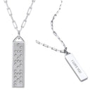 Touchstone I LOVE YOU Bar Silver Necklace