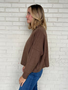 Miou Muse | This or That Color Block Sweater - Oatmeal/Brown | Sweetest Stitch