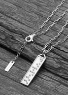 Touchstone Fearless Bar Silver Necklace