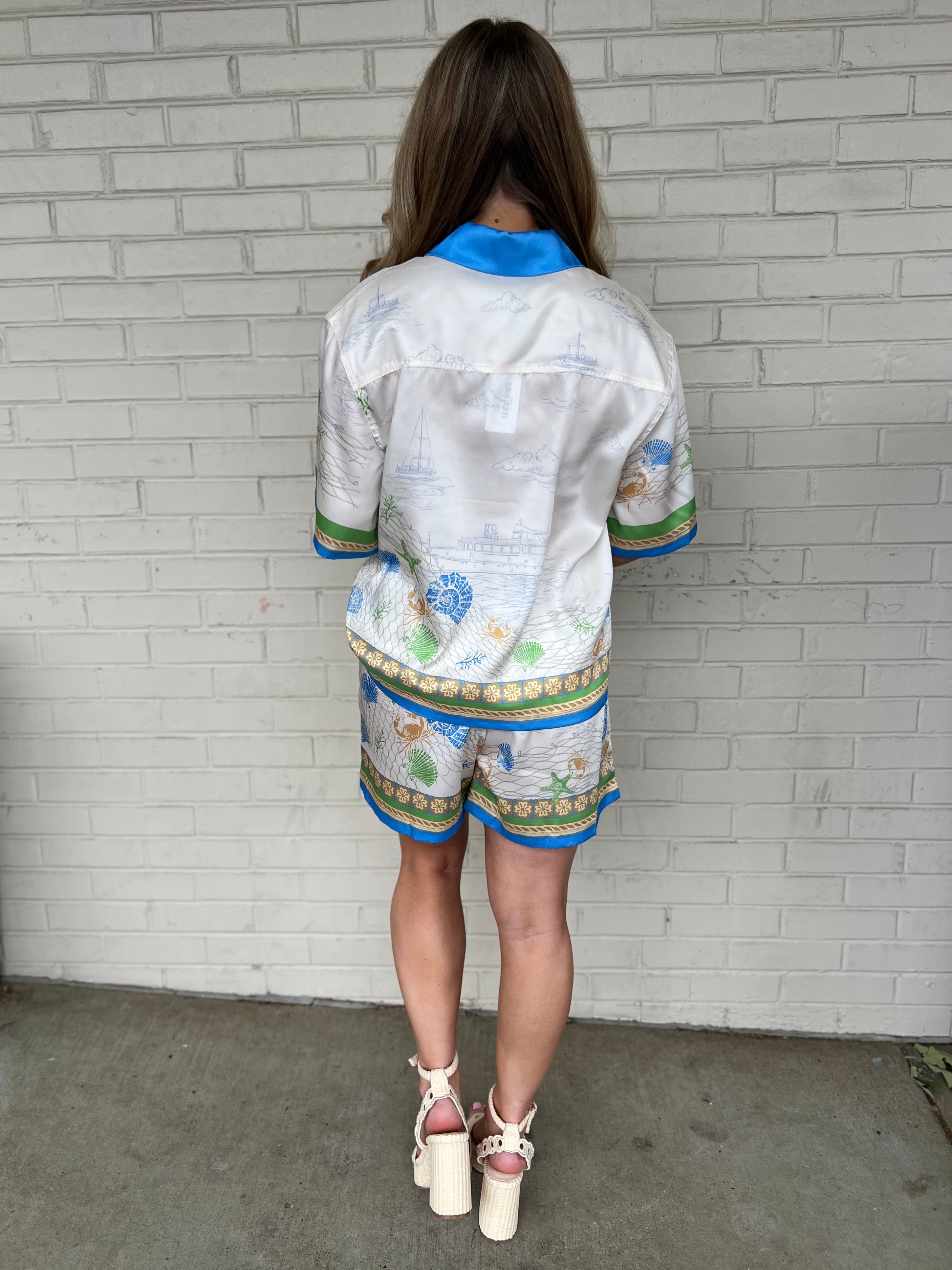 Current Air | Sandi Coastal Print Shirt | Sweetest Stitch Boutique