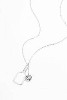 Pickleball Love Silver Heart Necklace