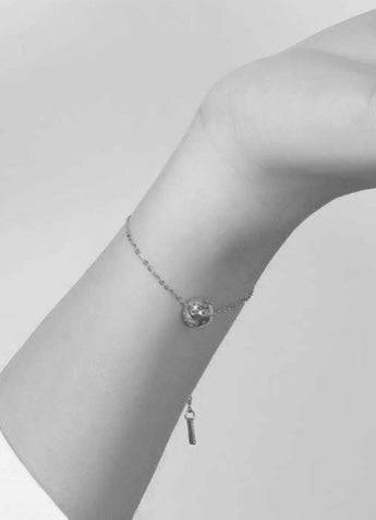 Pickleball Baby Belle Ball Bracelet Silver