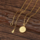 Saints Dainty Fancy D Initial Pendant Necklace