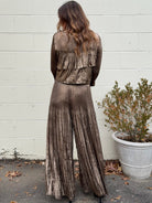 Current Air | Miley Wide Leg Metallic Pants | Sweetest Stitch Boutique
