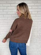 Miou Muse | This or That Color Block Sweater - Oatmeal/Brown | Sweetest Stitch