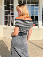 Klesis | Striped Off Shoulder Top | Sweetest Stitch Boutique