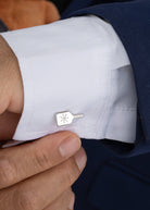 Pickleball Cuff Links Silver Paddle