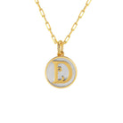 Saints Dainty Fancy D Initial Pendant Necklace