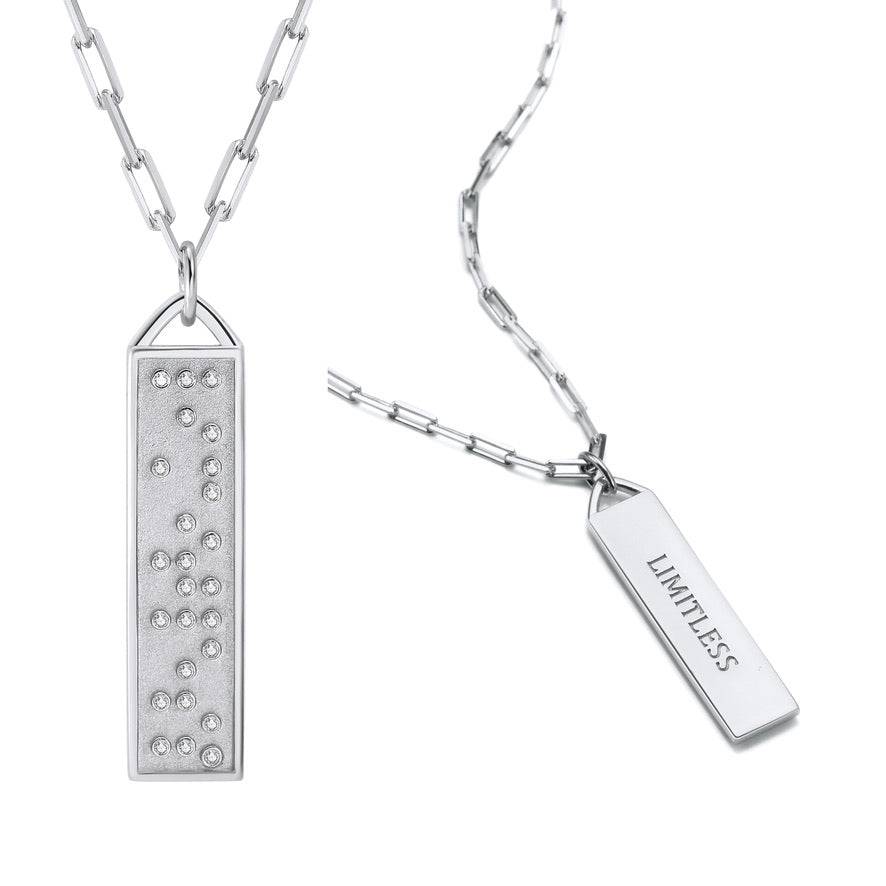 Touchstone Limitless Bar Silver Necklace