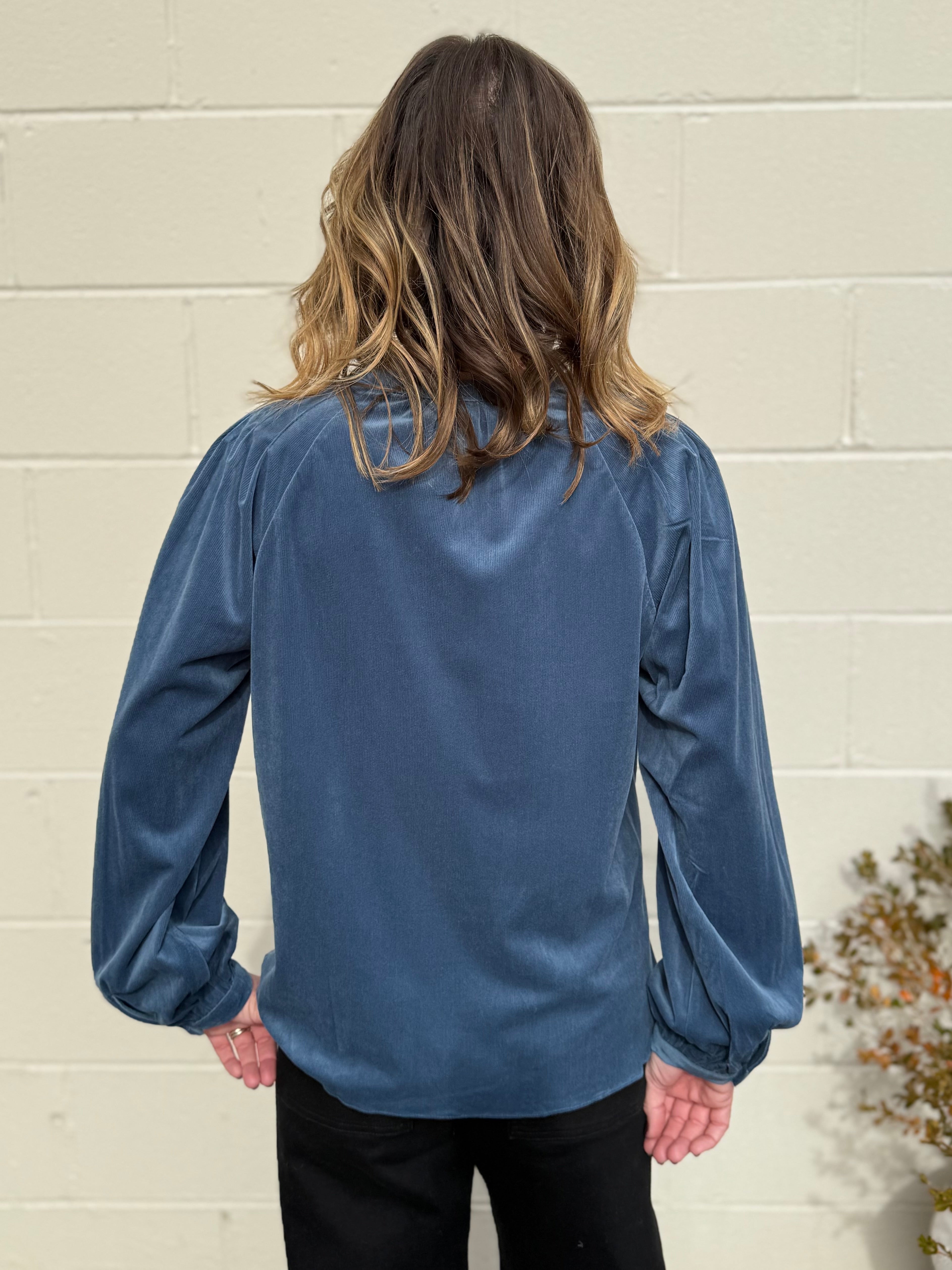 Current Air | Samantha V-Neck Corduroy Blouse | Sweetest Stitch