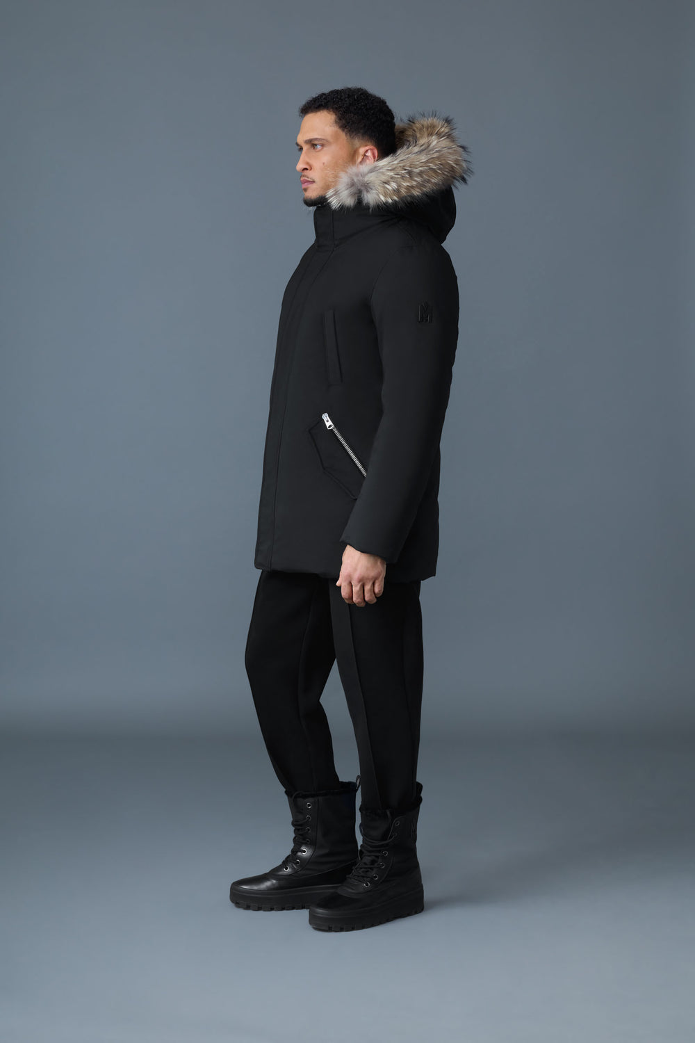 MACKAGE EDWARD-F 2-in-1 down parka with hooded bib and natural fur