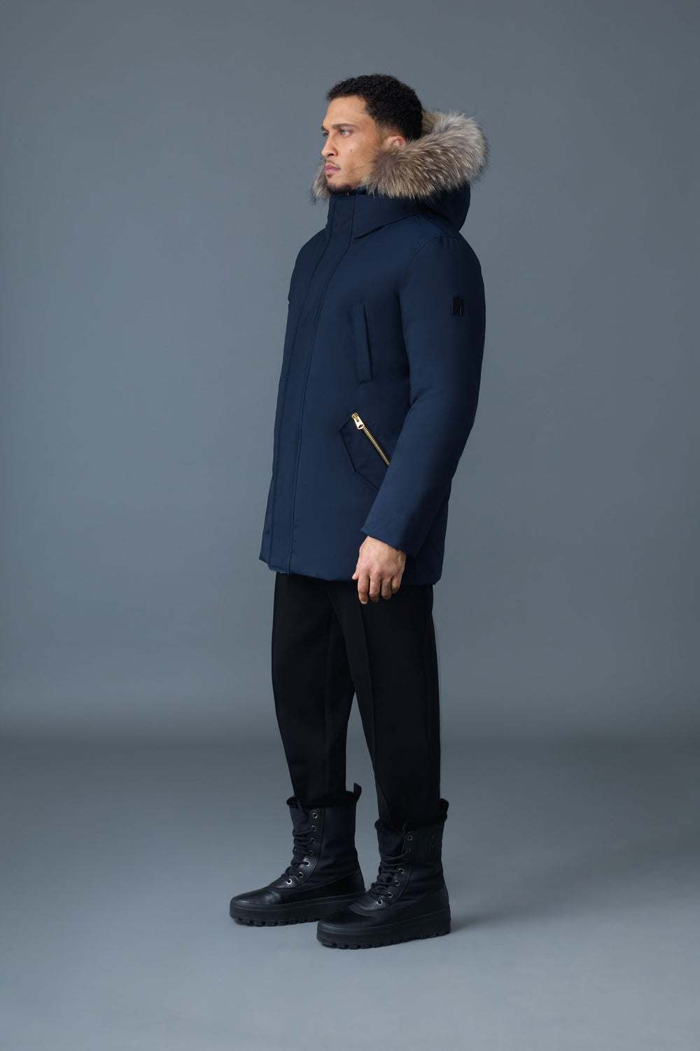MACKAGE EDWARD-F 2-in-1 down parka with hooded bib and natural fur