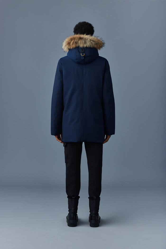 Mackage Edward 2-in-1 Down Parka with Hooded Bib and Natural Fur