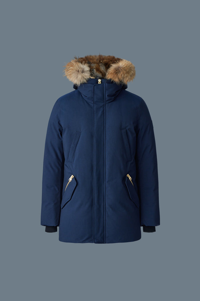 Mackage Edward 2-in-1 Down Parka with Hooded Bib and Natural Fur