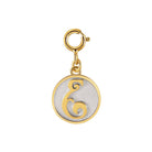 Saints Dainty Fancy Initial Clip on Pendant A-Z