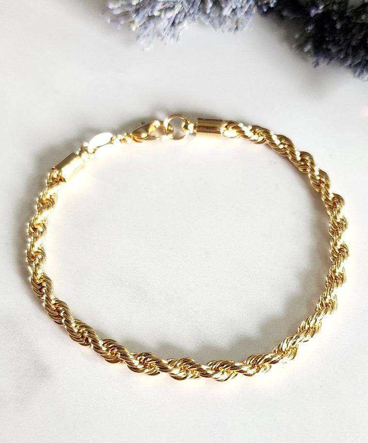 X Bracelet Rope Chain Gold-filled