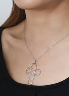 Saints Faith & Luck Cross Necklace Silver