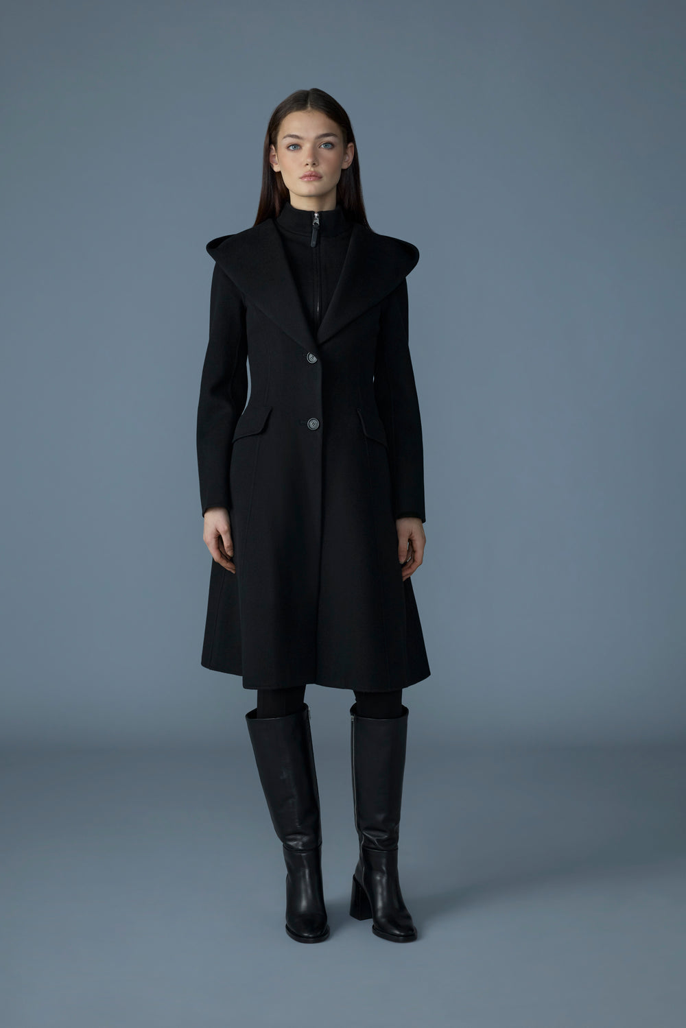 GLORIA Handmade Wool Blend Coat with Removable Bib – Shoptiques