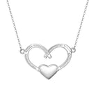 Saints Luck in My Heart Horseshoes Necklace Silver