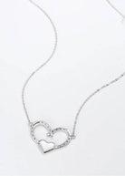 Saints Luck in My Heart Horseshoes Necklace Silver