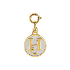 Saints Dainty Fancy H Initial Clip on Pendant