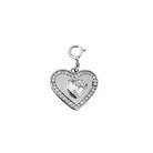 Pickleball Heart Charm Silver