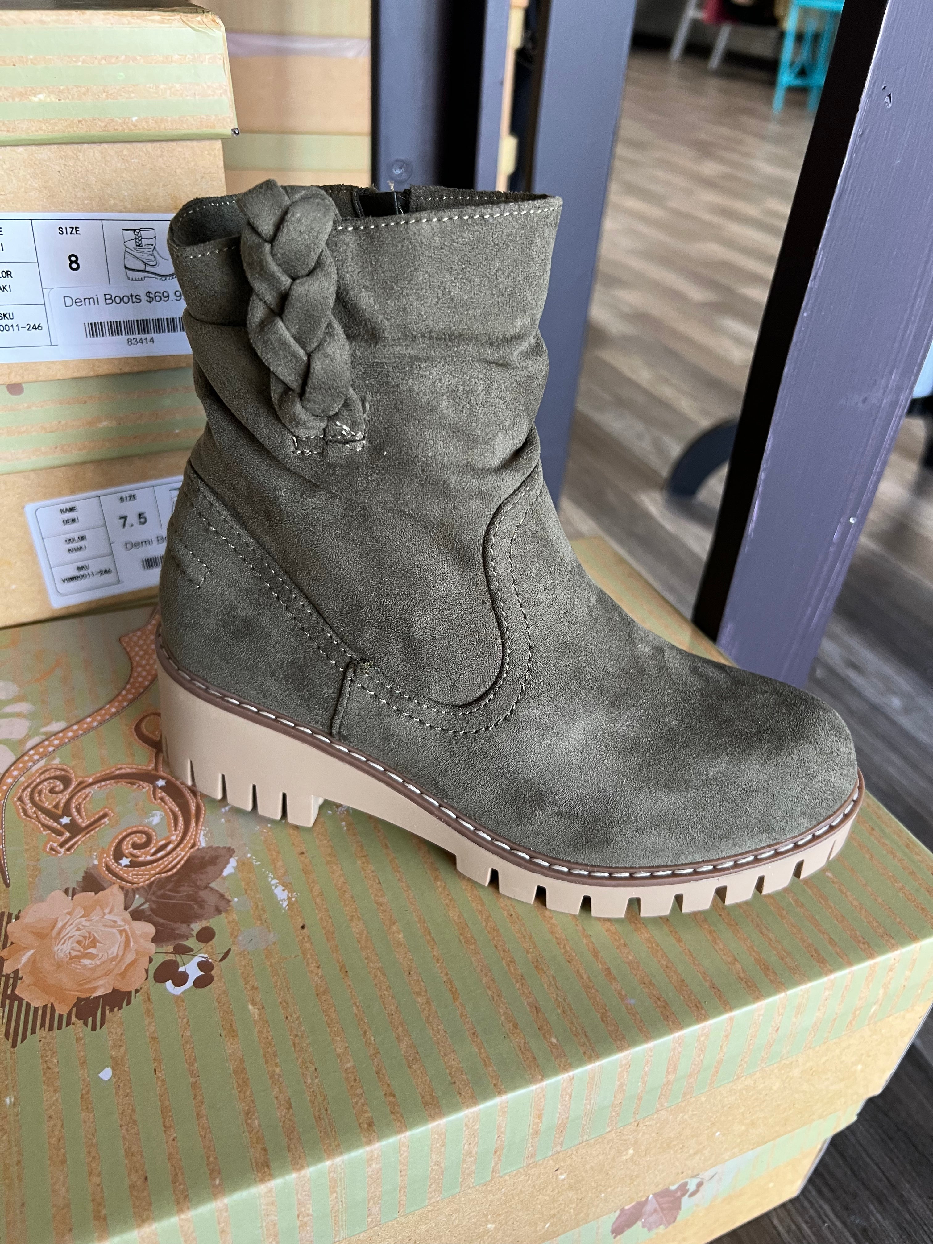 Very G Green Demi Boot