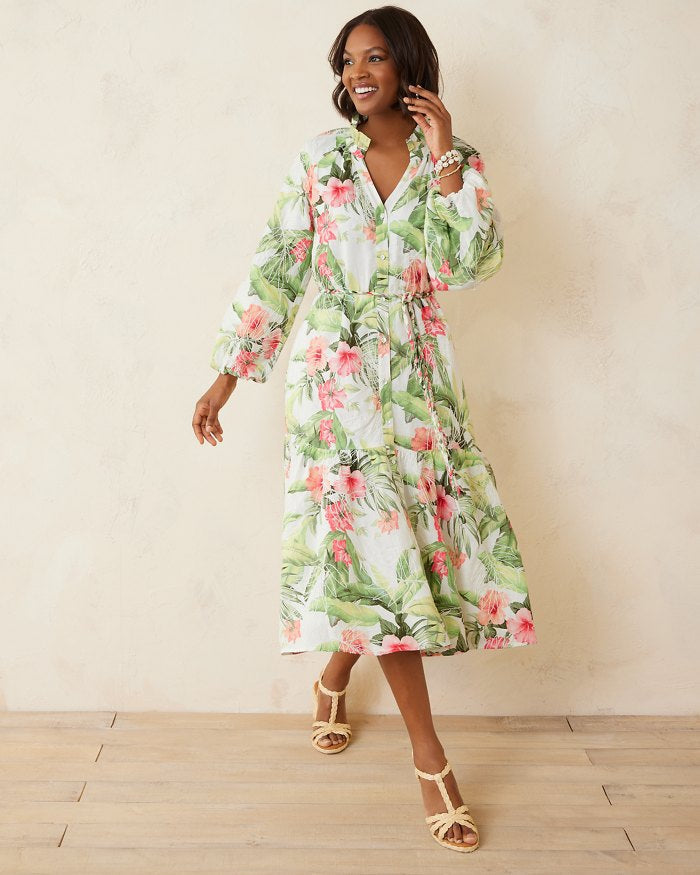 tommy bahama midi dress Tommy Bahama Women's Carmela Beleza Blossom Dress - Coastline