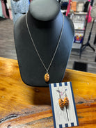 Bread with Chocolate Drizzle .925 Sterling Hook Earrings - Athena's Fashion Boutique