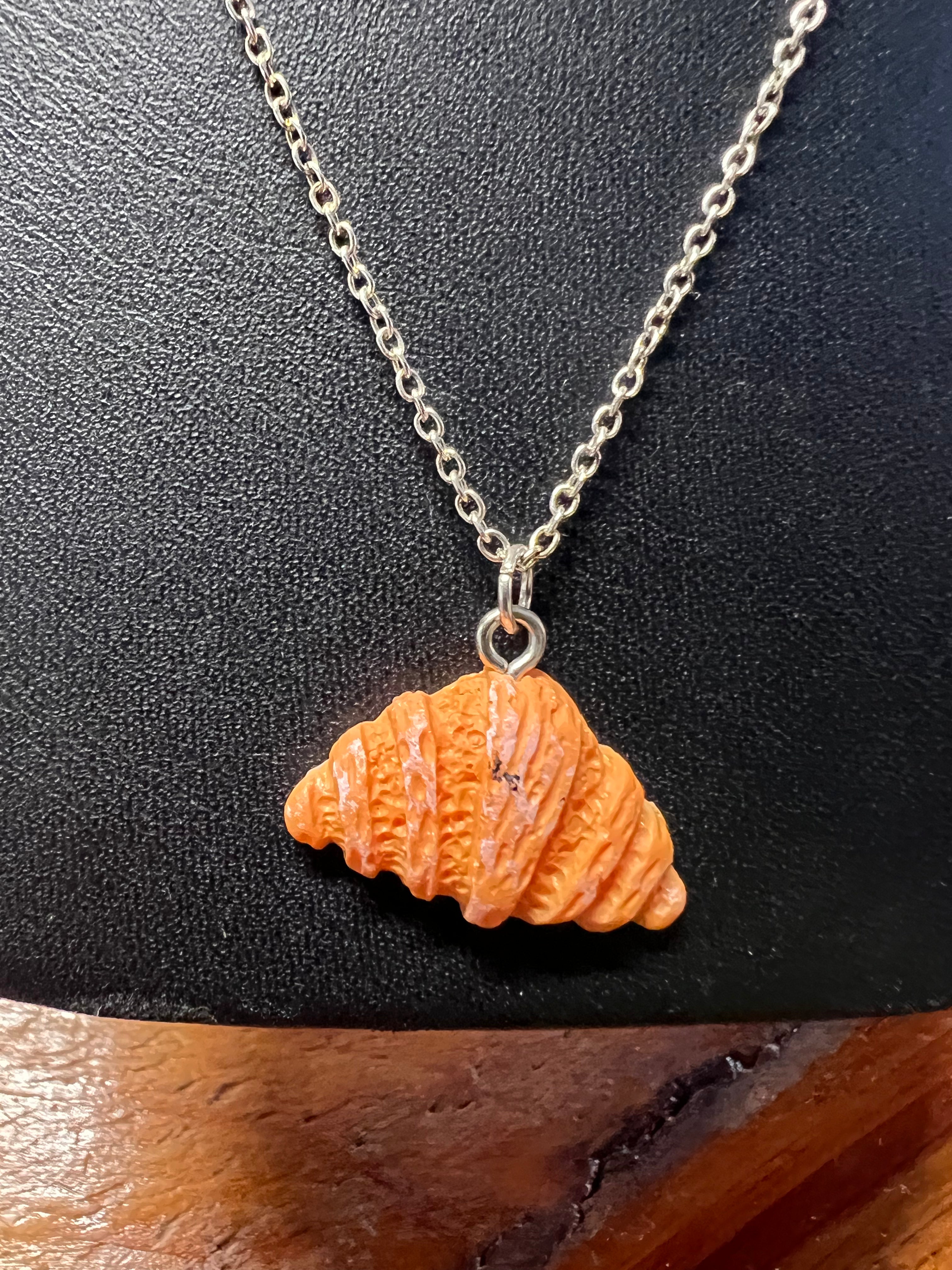 Croissant Charm .925 Sterling Silver Necklace - Athena's Fashion Boutique