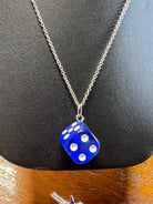 Dice Necklace .925 Sterling Silver Chain - Athena's Fashion Boutique