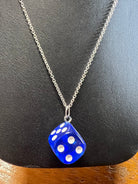 Dice Necklace .925 Sterling Silver Chain - Athena's Fashion Boutique