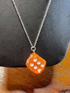 Dice Necklace .925 Sterling Silver Chain - Athena's Fashion Boutique