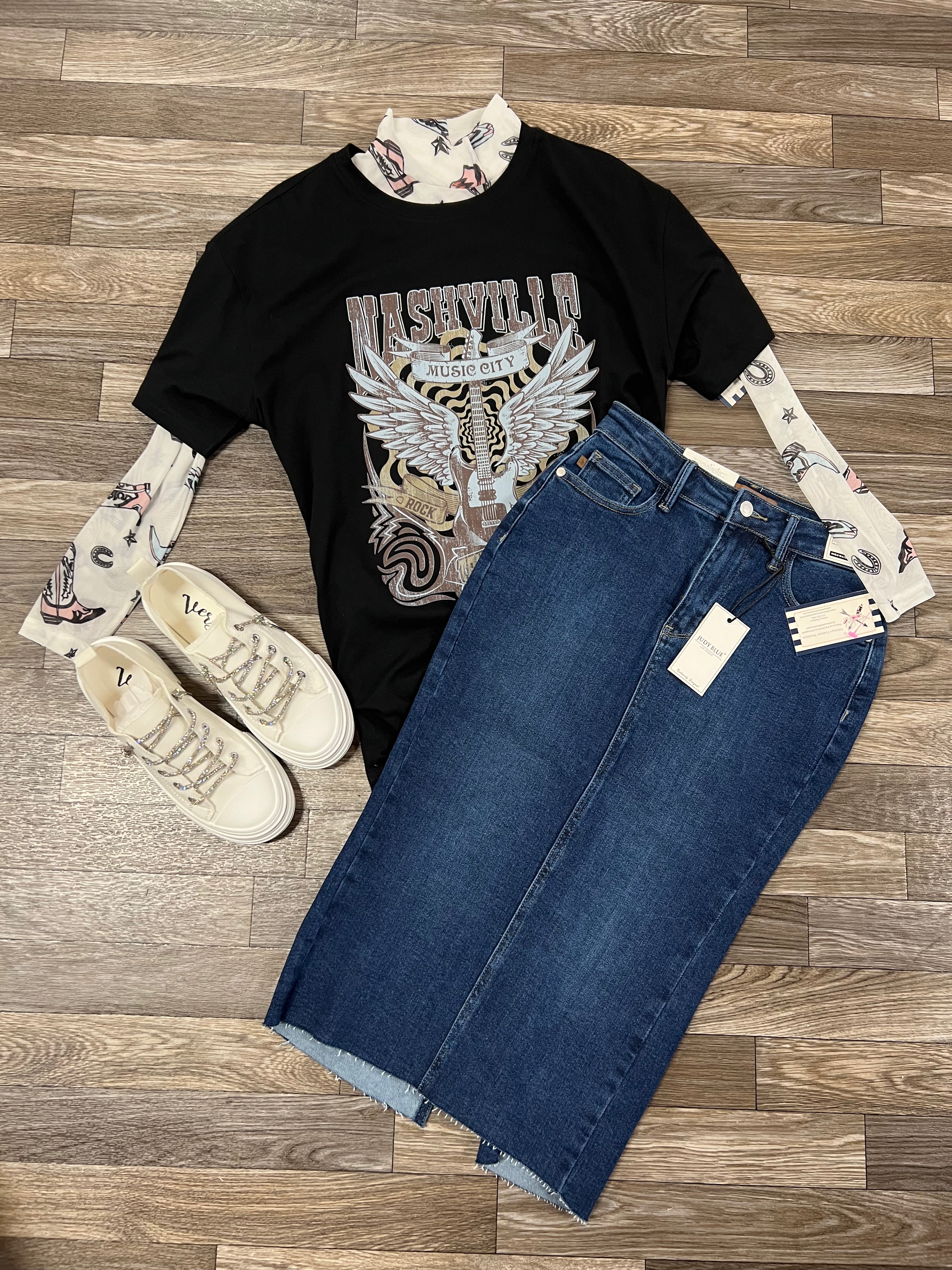 Judy Blue High Waisted Denim Skirt - Athena's Fashion Boutique