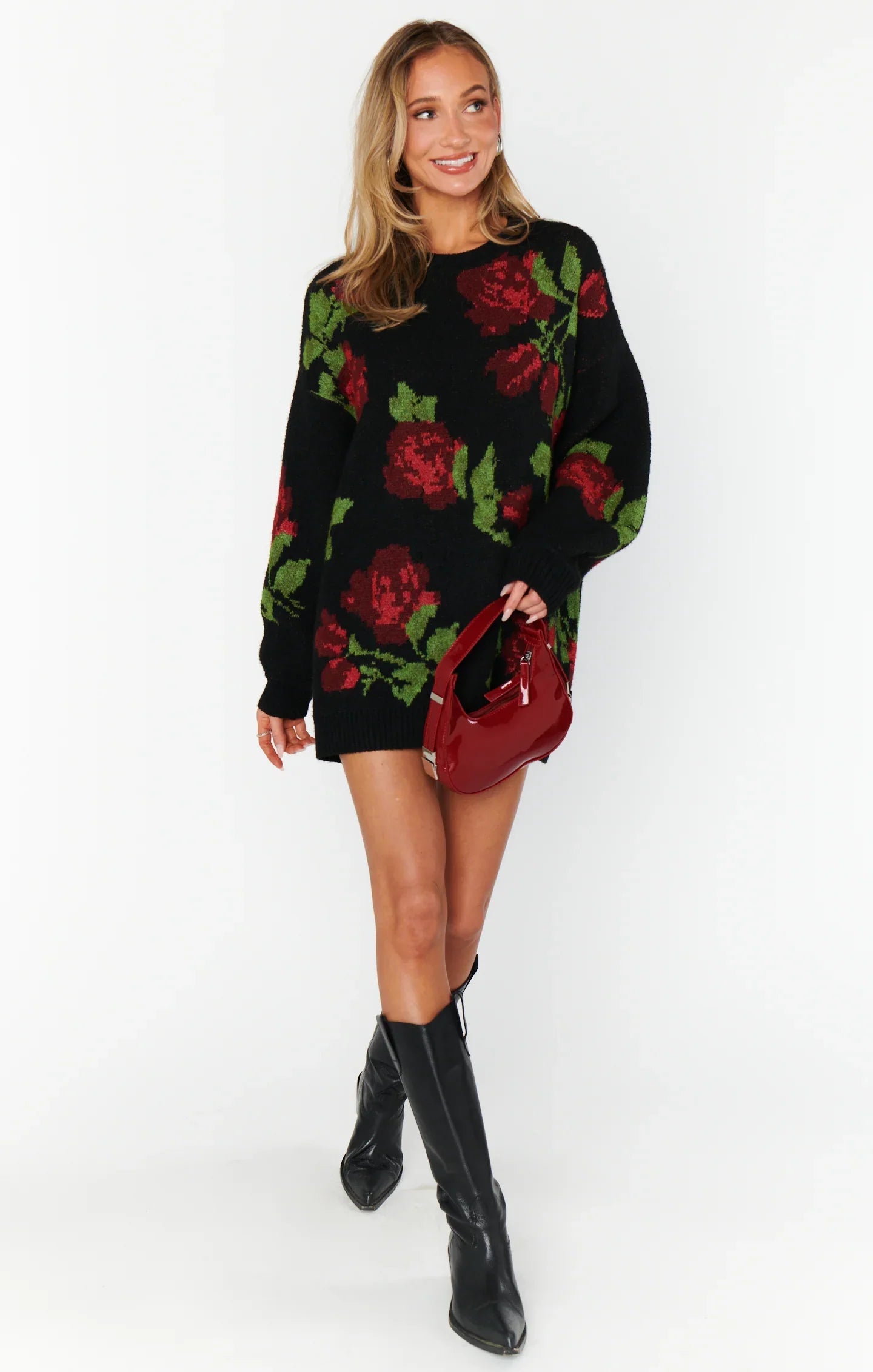 Show Me Your Mumu Send Me Roses Oversized Sweater Dress – Shoptiques