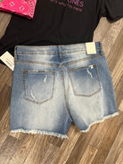 Plus Size SneakPeek Distressed Denim Shorts