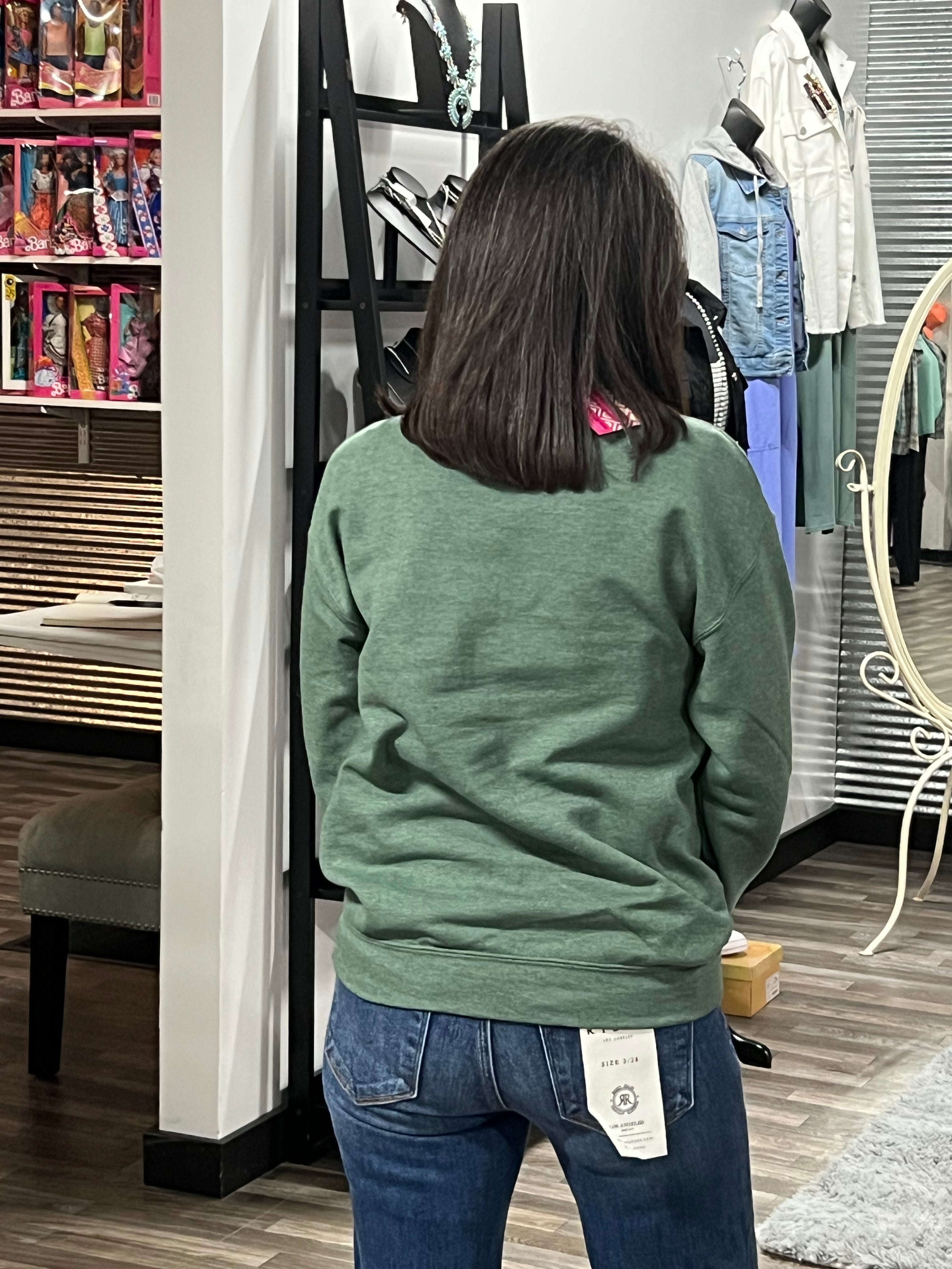 Green I Like Them Real Thick and Sprucy Sweatshirt